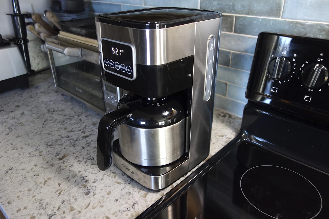 SHARDOR 10-Cup Programmable Coffee Maker, Regular & Strong Brew Drip Coffee Machine for Home and Office, Auto Shut Off, Permanent Filter, Silver customer photo 2