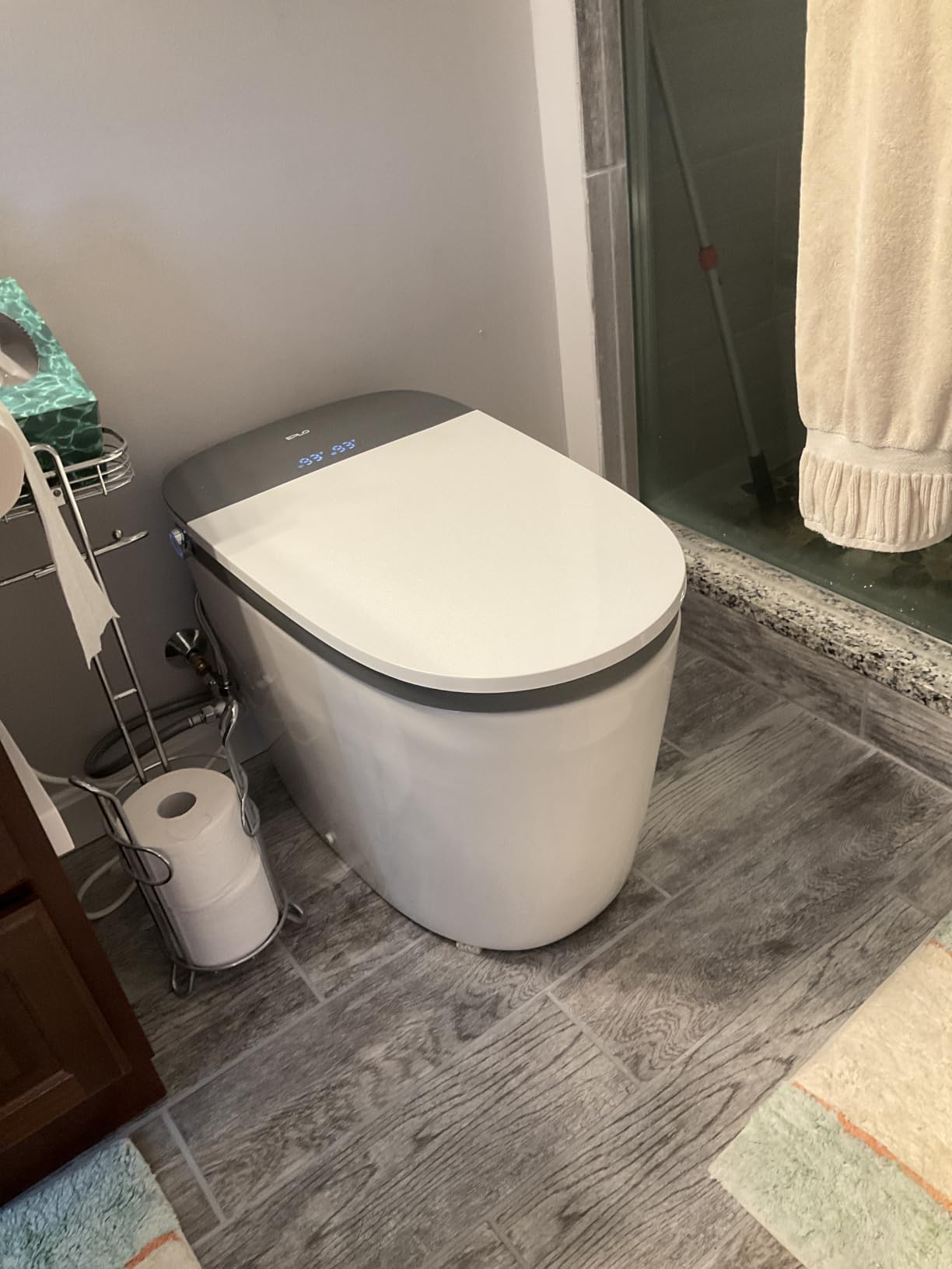 EPLO Smart Toilet Bidet with Auto Open Close, 1000 Gram MaP Flush Score, Foam Dispenser, ADA Comfort Height, Moving Dryer, Auto Flush, Heated Seat, One Piece Elongated Toilet with Tank Built in U8MAX customer photo 1