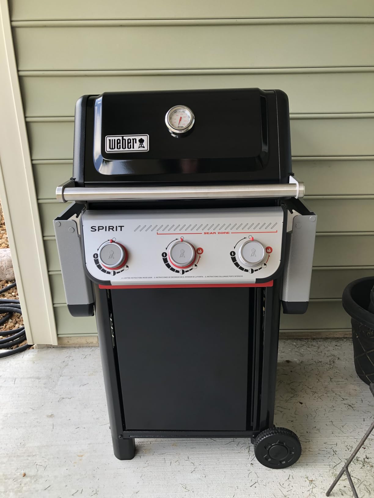 Weber Spirit E-325 Gas Grill, Outdoor Cooking, Small Propane Grill, Black | Weber Grill 3 Burners, Sear Zone w/Boost Burners, Porcelain-Enameled Cast-Iron Grates, Weber Works Rails, BBQ Grill customer photo 1
