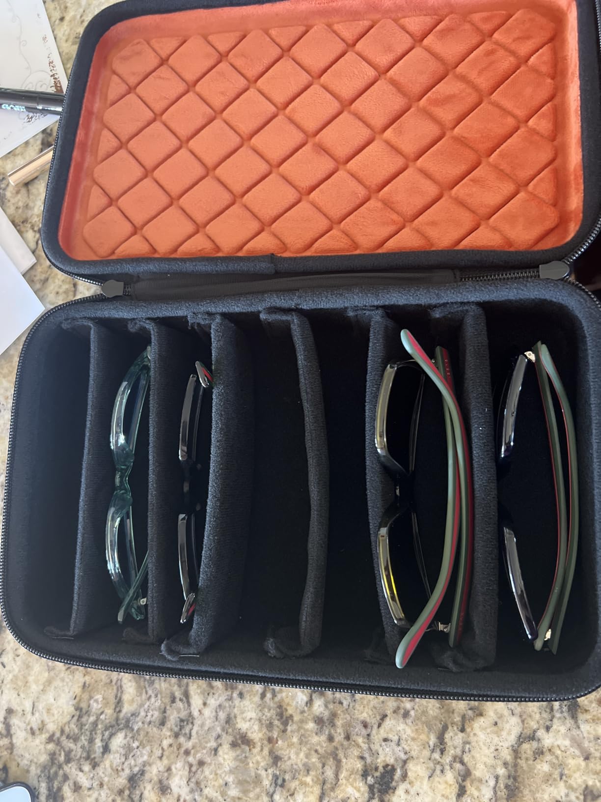 ProCase Hard Shell Travel Sunglasses Organizer, Portable Multiple Glasses Case for Travelling customer photo 2