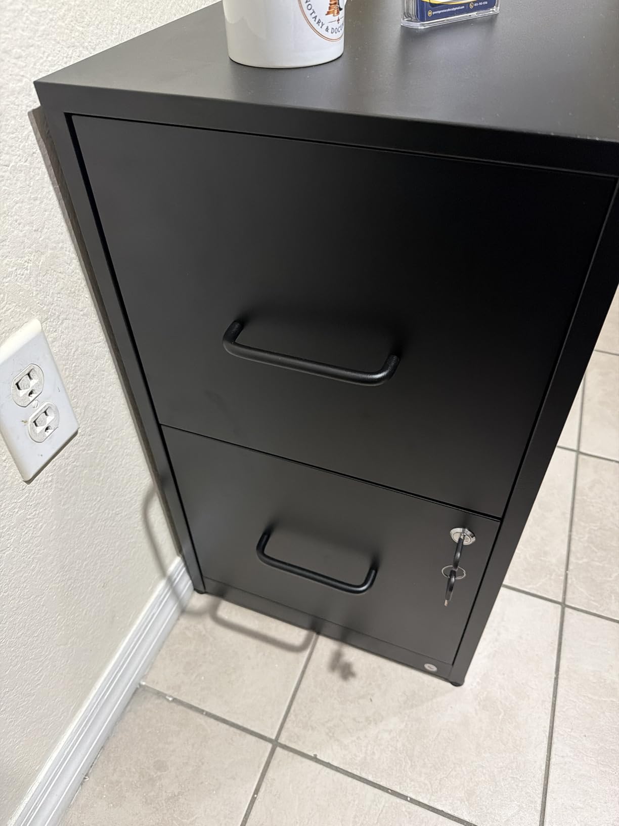 4 Drawer File Cabinet with Lock, Metal File Cabinet for Home Office | Black Vertical Filing Cabinets Heavy Duty Office Storage Cabinets for Letter/Legal/A4/F4 Size File, Assembly Required customer photo 1