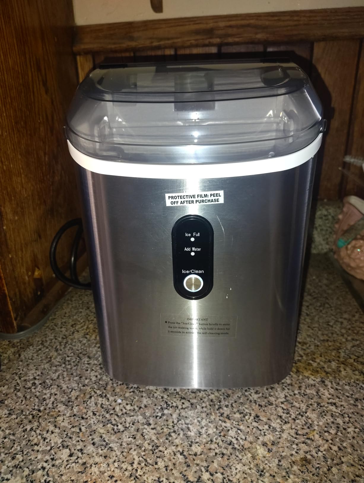 Antarctic Star Nugget Ice Maker Countertop with Soft Chewable Ice | Fast Ice Making, Ice Basket and Scoop, Auto-Cleaning for Home/Party/RV/Camping (Stainless Steel Silver) customer photo 1
