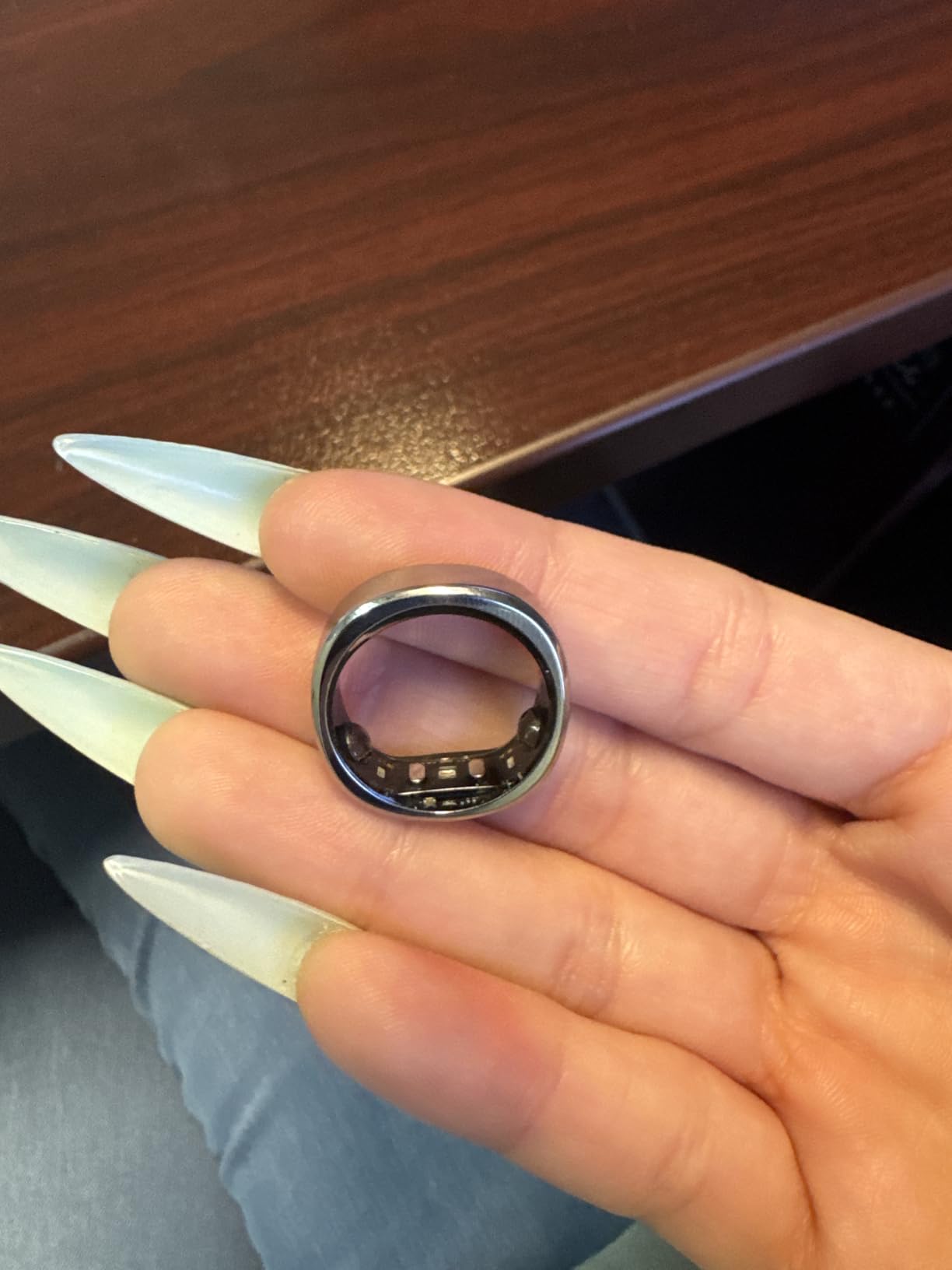 RingConn Gen 2 Air, Ultra-Thin AI Smart Ring, 10-Day Battery Life, Fitness/Sleep/Stress/HR Tracker for Women&Men, No App Fee for Standard Features, iOS & Android Compatible (Size 8, Galaxy Sliver) customer photo 1