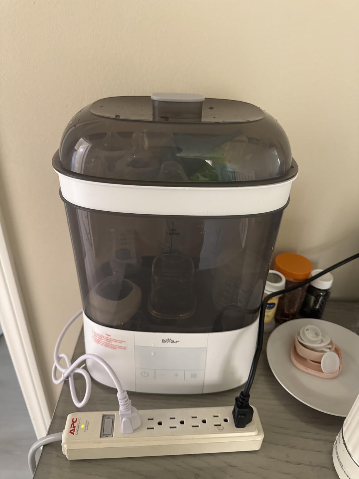 Bear Bottle Sterilizer and Dryer, 2-Layer Electric Steam Sanitizer | 99.9% Sterilization, HEPA Drying No Water Spots, 48hr Ready-To-Use, Fits 6 Bottles & Pump Parts, Quiet Operation customer photo 1