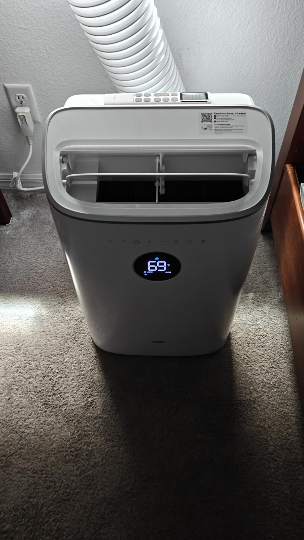 DREO Portable Air Conditioner 318S, 8000 BTU ASHRAE (5000 BTU DOE) Smart AC Unit for Bedroom with Drainage-free Cooling, Fan&Dehumidifier 3 in 1, APP/Voice/Remote, Quiet Standing AC for Room Indoors customer photo 2
