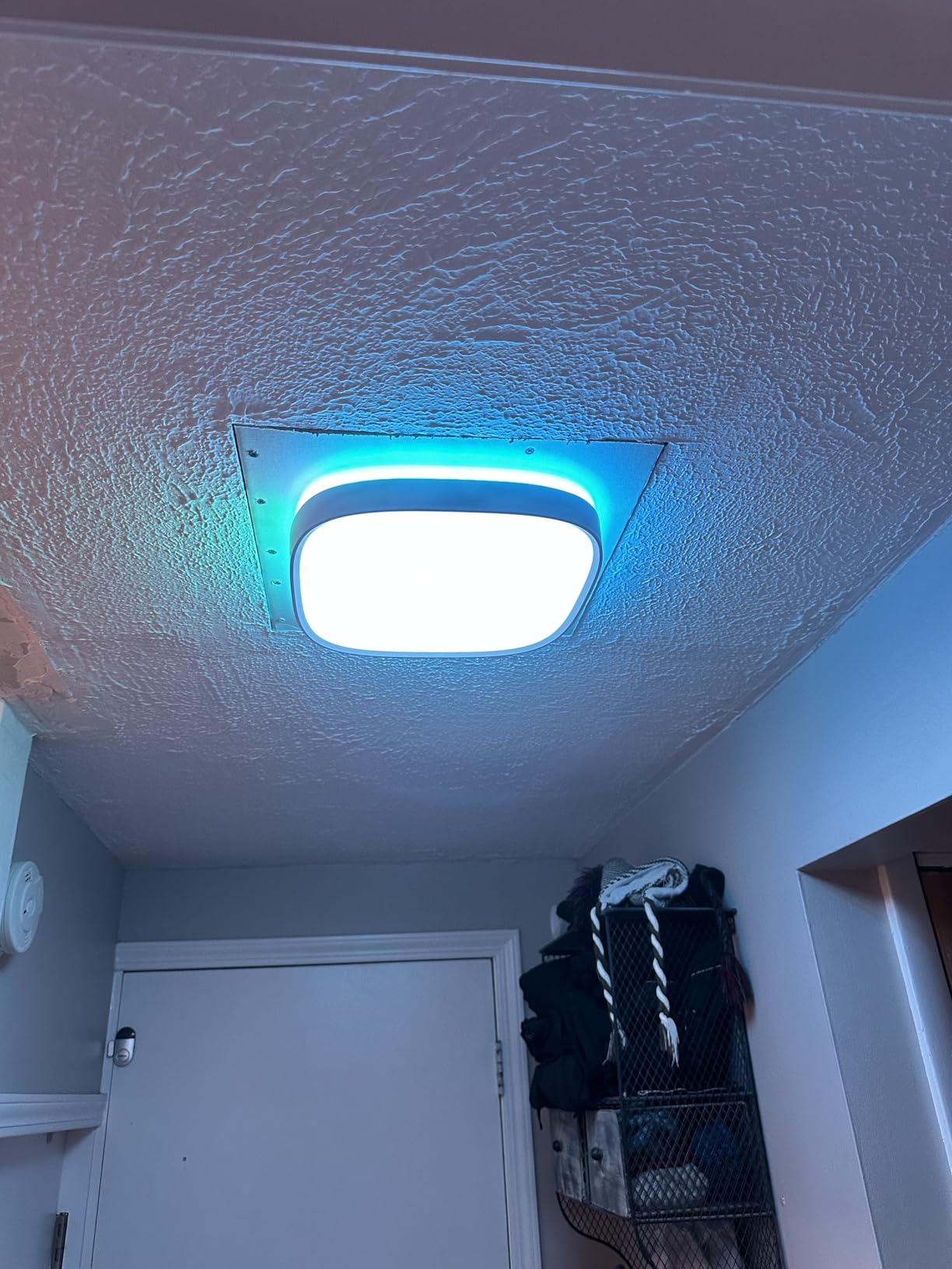 Govee Smart Ceiling Light, RGBWW and RGBIC 2400LM 12 Inch, Square 1 Pack | Works with Matter Alexa and Google Assistant, DIY Colors, 2700K-6500K Dimmable for Bedroom, Living Room customer photo 2