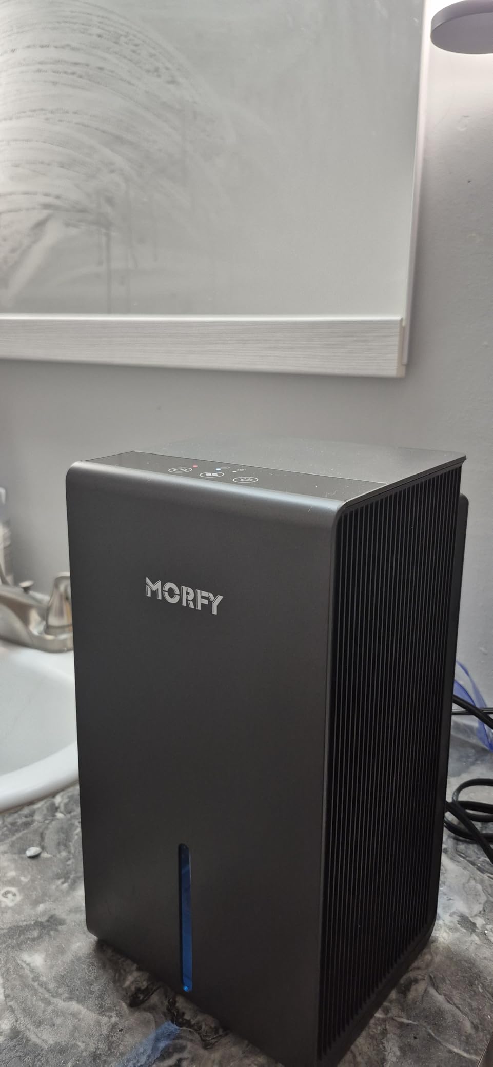 MORFY Dehumidifier, Small Dehumidifier for Bedroom Bathroom RV with Auto Shut Off, Compact Quiet Dehumidifiers for Room Home Closet Laundry Room customer photo 1
