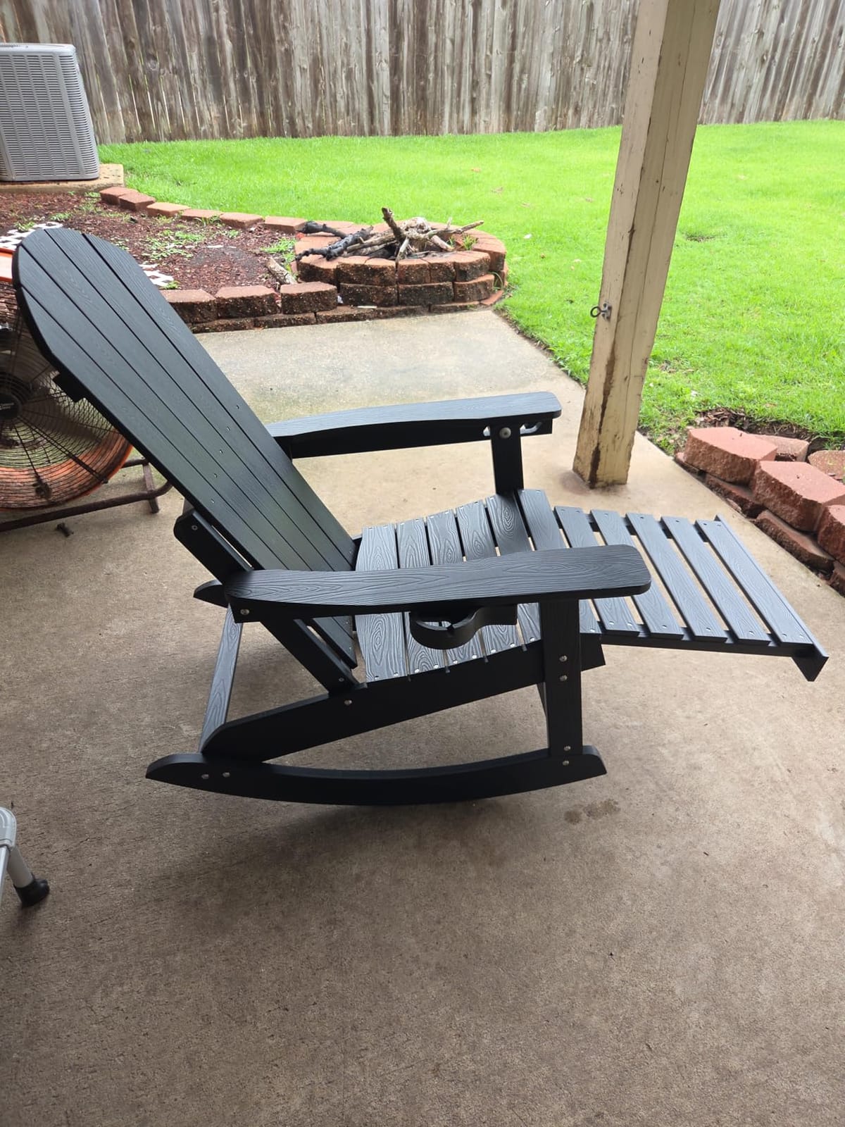 Adirondack Rocking Set of 2 w/ Footrest, Black customer photo 1
