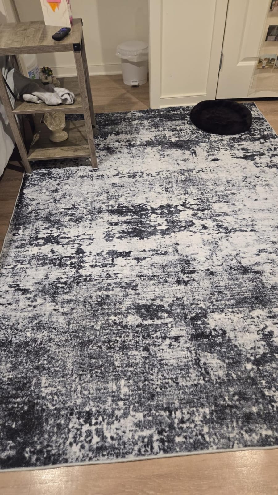 5x7 Area Rug Living Room: Modern Washable Indoor Carpet Black | For Bedroom Dining Room Farmhouse Nursery Hallway Office, Modern Abstract, Machine washable, Non-Slip, Stain Resistant, Indoor customer photo 1