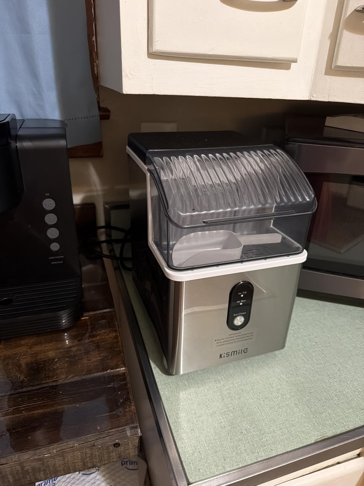 Kismile Nugget Ice Maker Countertop, 35 lbs/Day, Stainless Steel customer photo 1