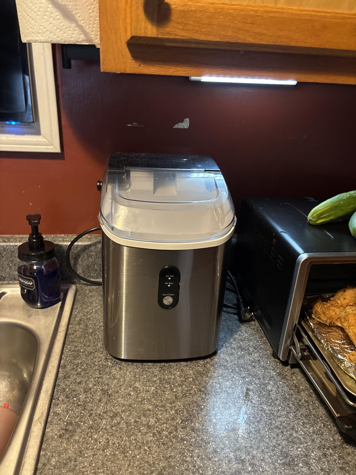 Kismile Nugget Ice Maker Countertop, 35 lbs/Day, Stainless Steel customer photo 2