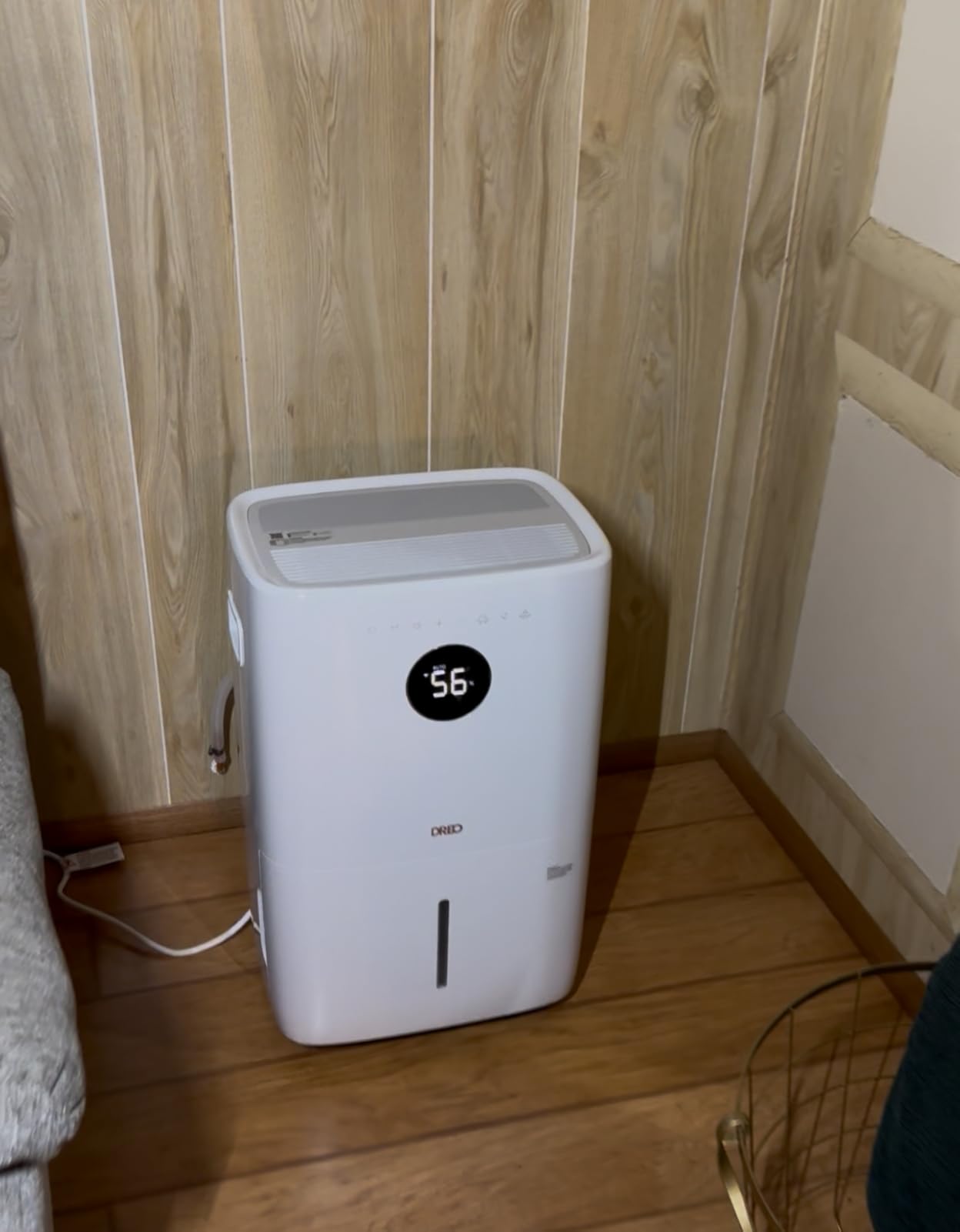 DREO 110-Pint Smart Dehumidifier for Basement, 4500 Ft for Large Room, 2 Gallon Water Tank, Auto/Comfort/Constant Mode Dehumidifiers for Home, Bedroom, Bathroom, with Drain Hose, White, 711S customer photo 2