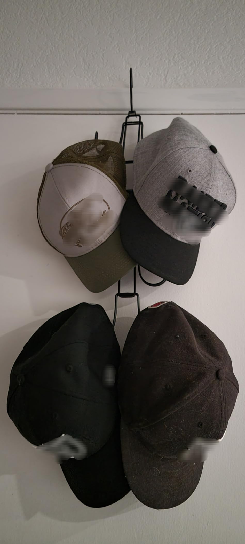 Cap Organizer for Closet, Hat Storage Organizer with Adhesive Hooks, Hat Hanger Wall Mount for Baseball Caps Display customer photo 2