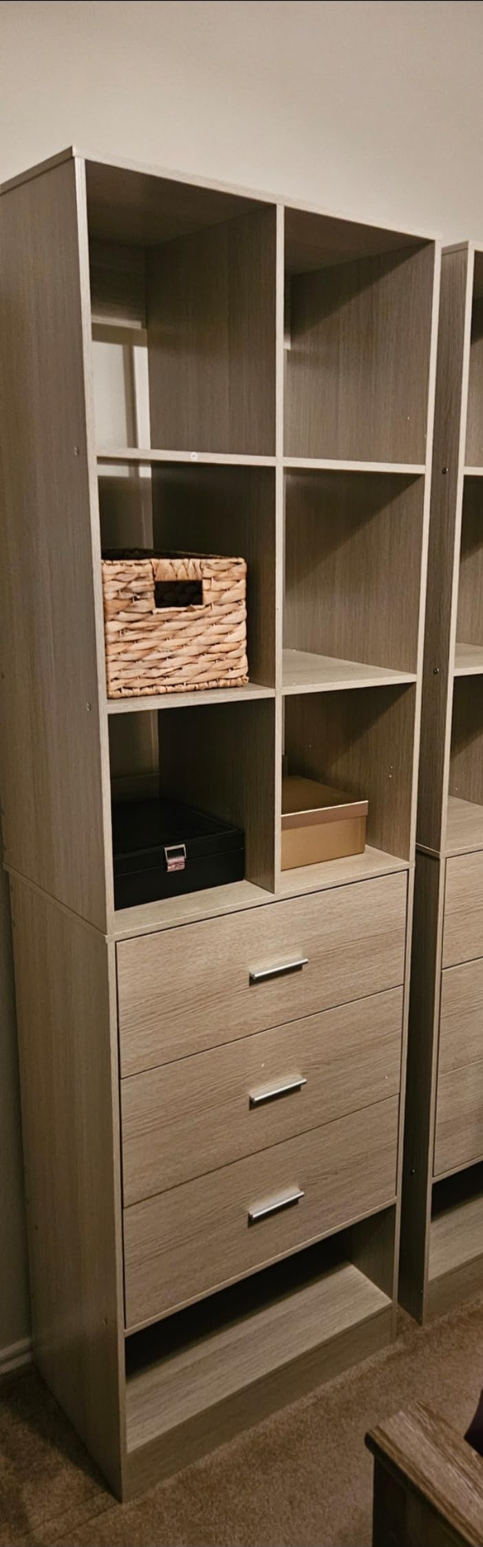 Closet System Organizer with 3 Drawers and Partition Storage, Freestanding Wardrobe Organizer Modular with Shoe Shelf, Expandable for Walk-in or Reach-in Closets, White customer photo 2