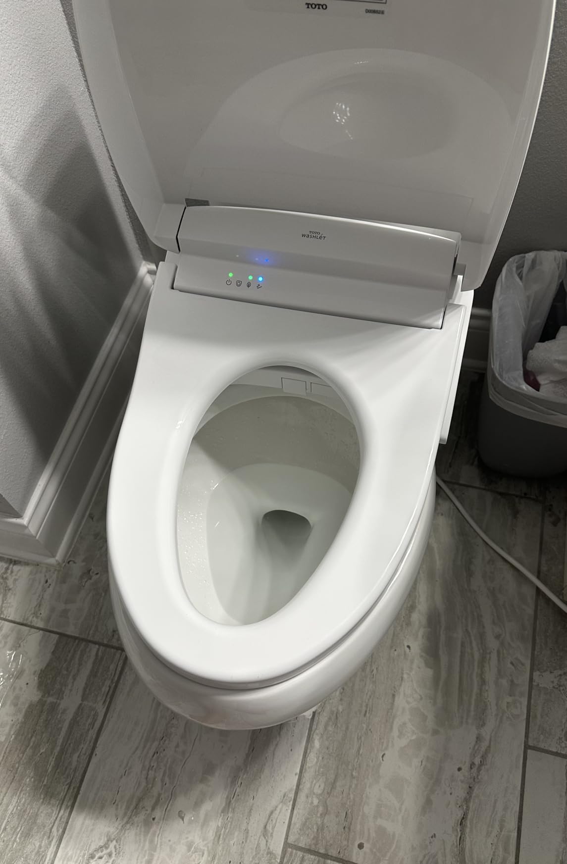 TOTO WASHLET S5 Electronic Bidet Toilet Seat with Instantaneous Water Heating, PREMIST and EWATER+ Wand Cleaning, Elongated, Cotton White - SW3446#01 customer photo 1