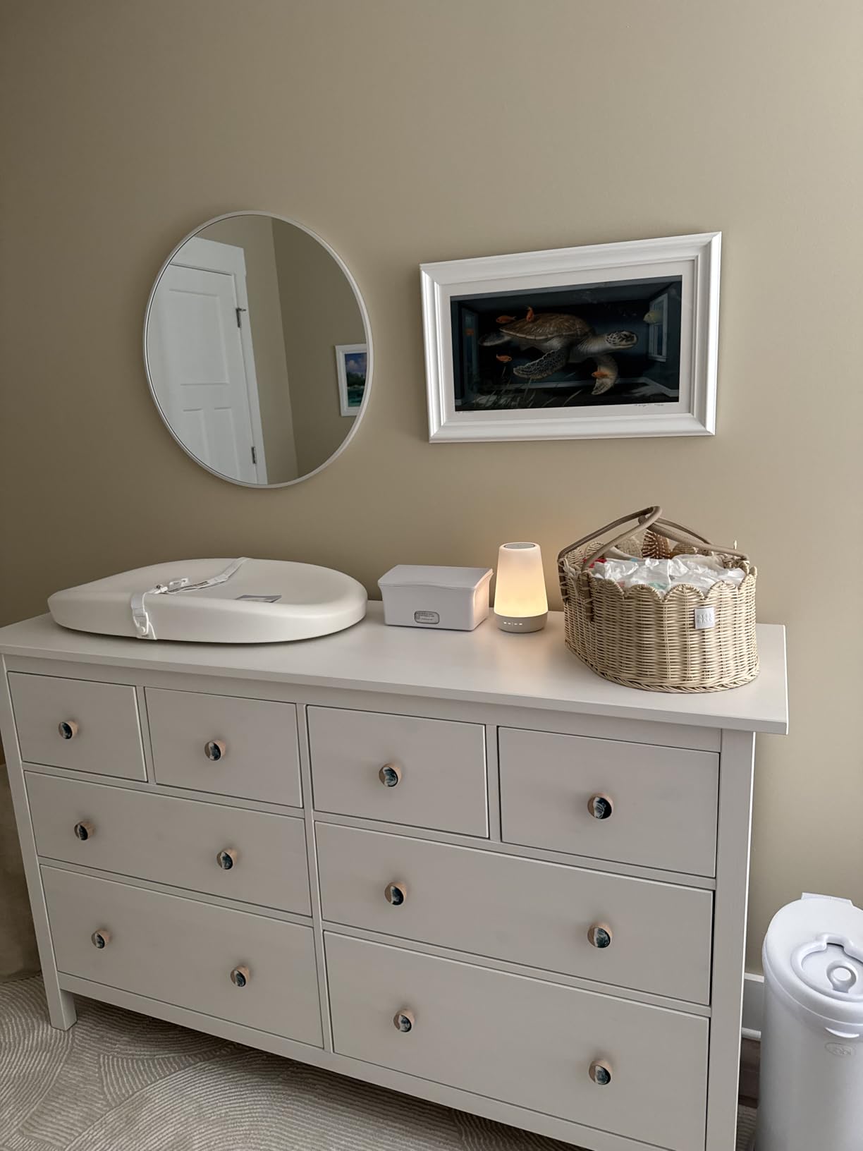 Round Mirror 30 inch, Circle Black Mirror, Matte Black Metal Frame | Large Circular Wall Mounted Mirrors for Bathroom, Bedroom, Entryway, Living Room, Hallway, Over Sink, Vanity, Wall Decor, Rustic customer photo 2