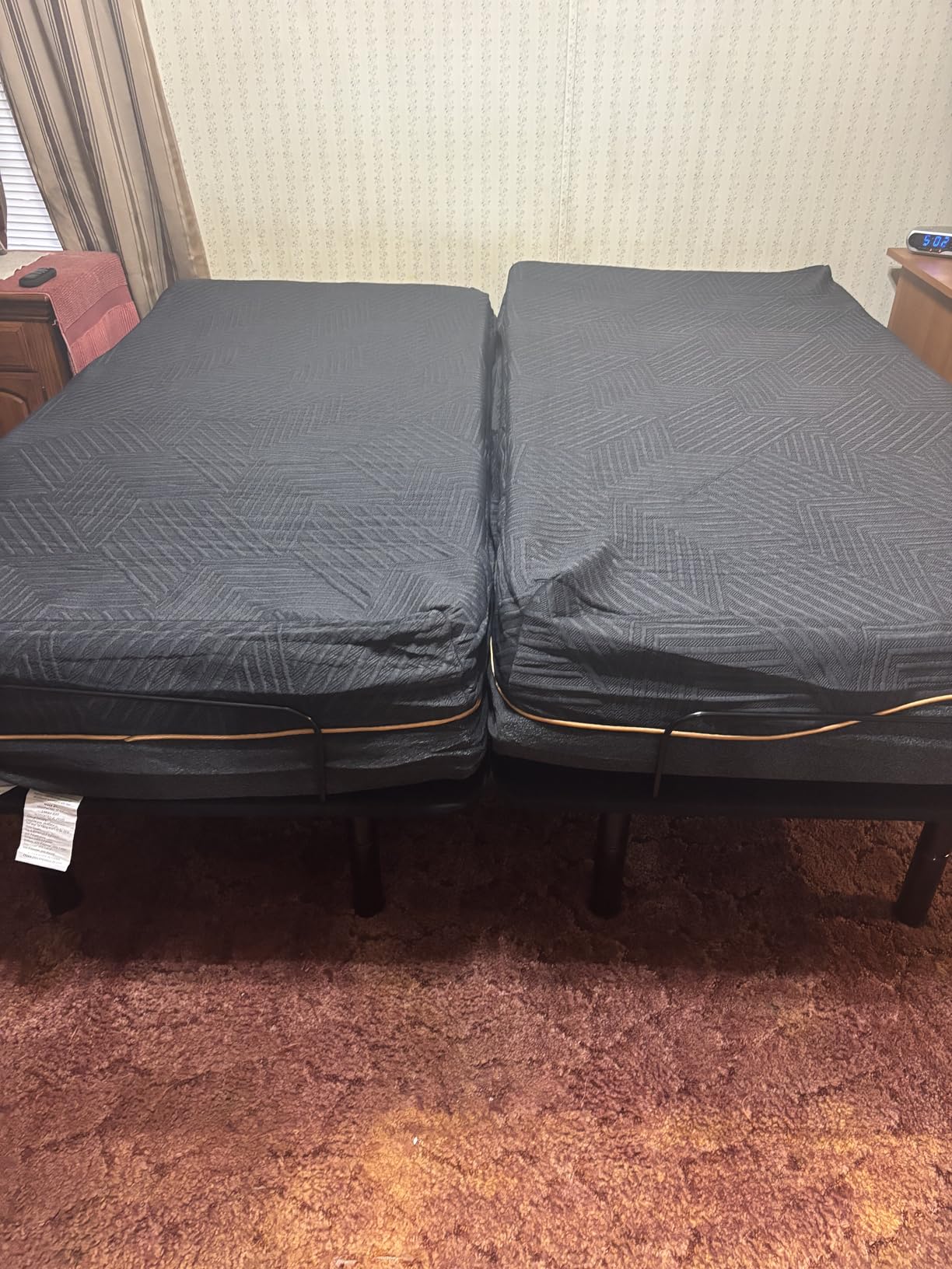 EGOHOME Twin XL Adjustable Bed Frame and 14 Inch Cooling Memory Foam Mattress, Wireless Remote Head and Foot Incline,12 inch Legs, Zero Gravity 38