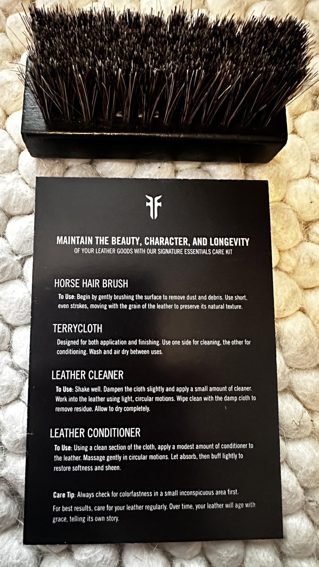 Frye Leather Care Kit - 4 Piece Set with U.S.-Made Leather Cleaner & Conditioner - Brush, Cloth, and Gift Box - Leather Shoe & Boot Cleaning Kit customer photo 1