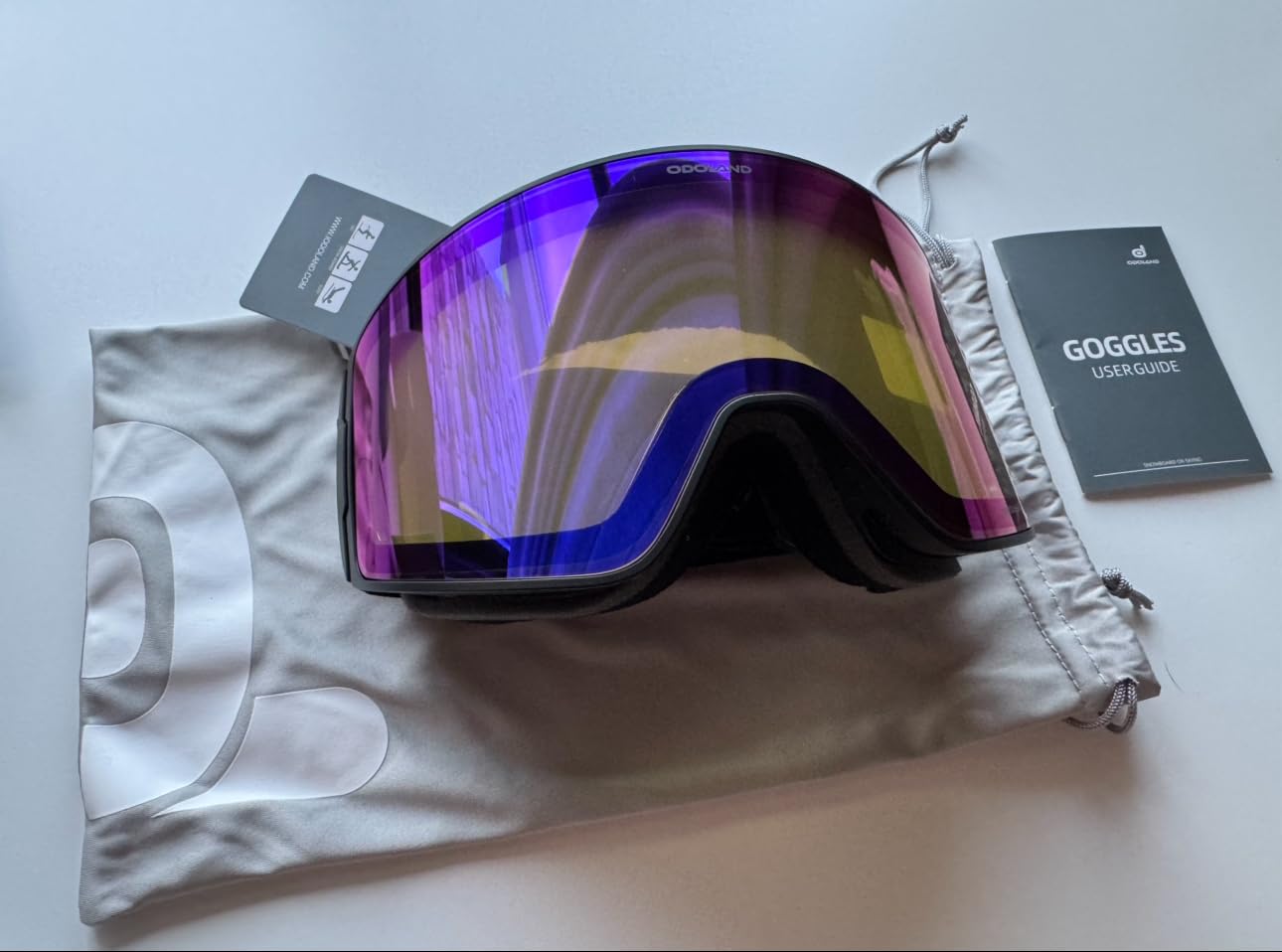 Odoland Anti-Fog Photochromic Ski Goggles with Pattern Strap customer photo 1