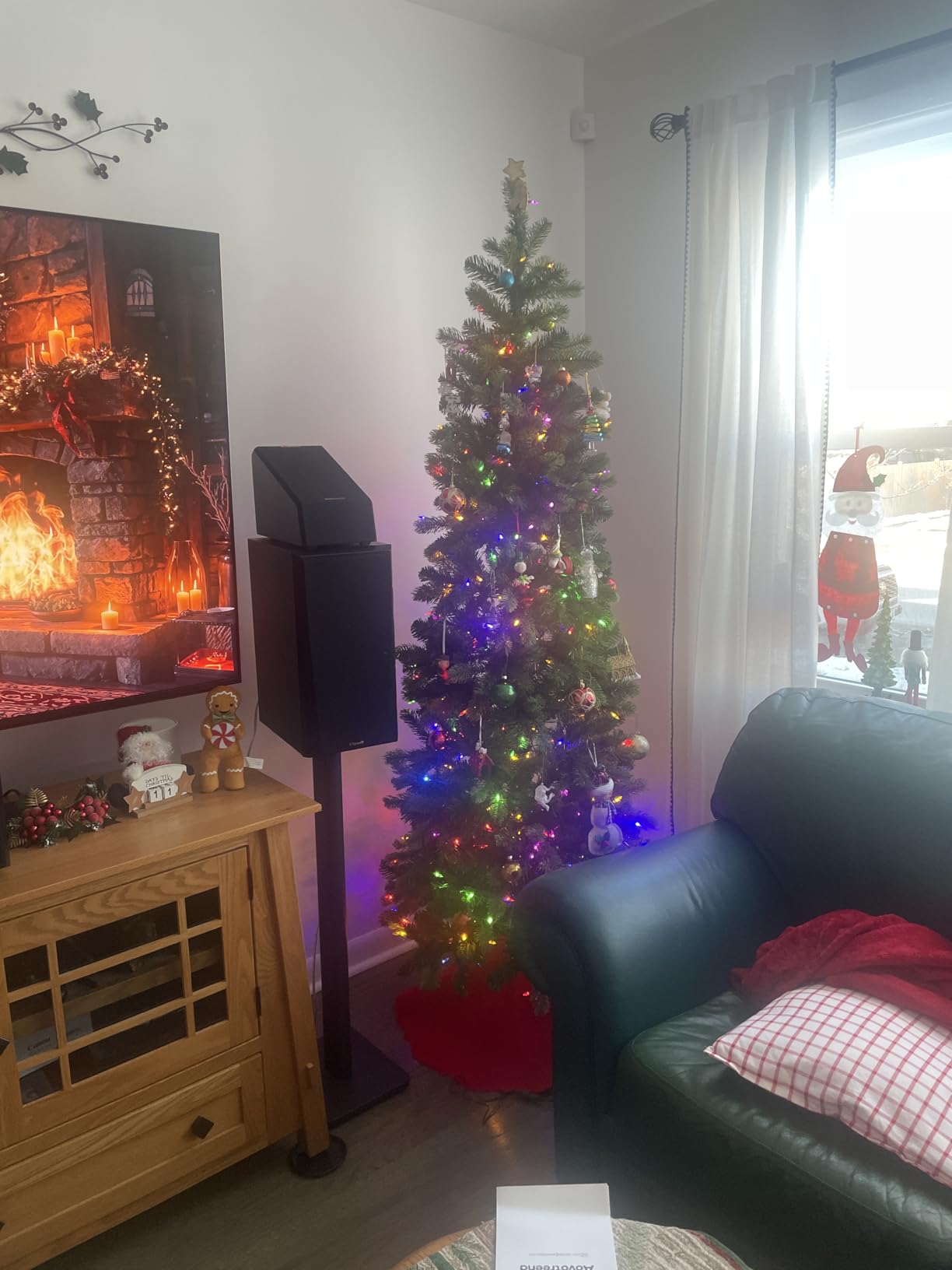 6.5FT Pre-Lit Artificial Christmas Tree with 650 White Lights | 1227 Mixed PE&PVC Branch Tips, Green Full Downswept Douglas Fir Xmas Tree, Foldable Metal Base, Home Party Holiday Decor customer photo 1