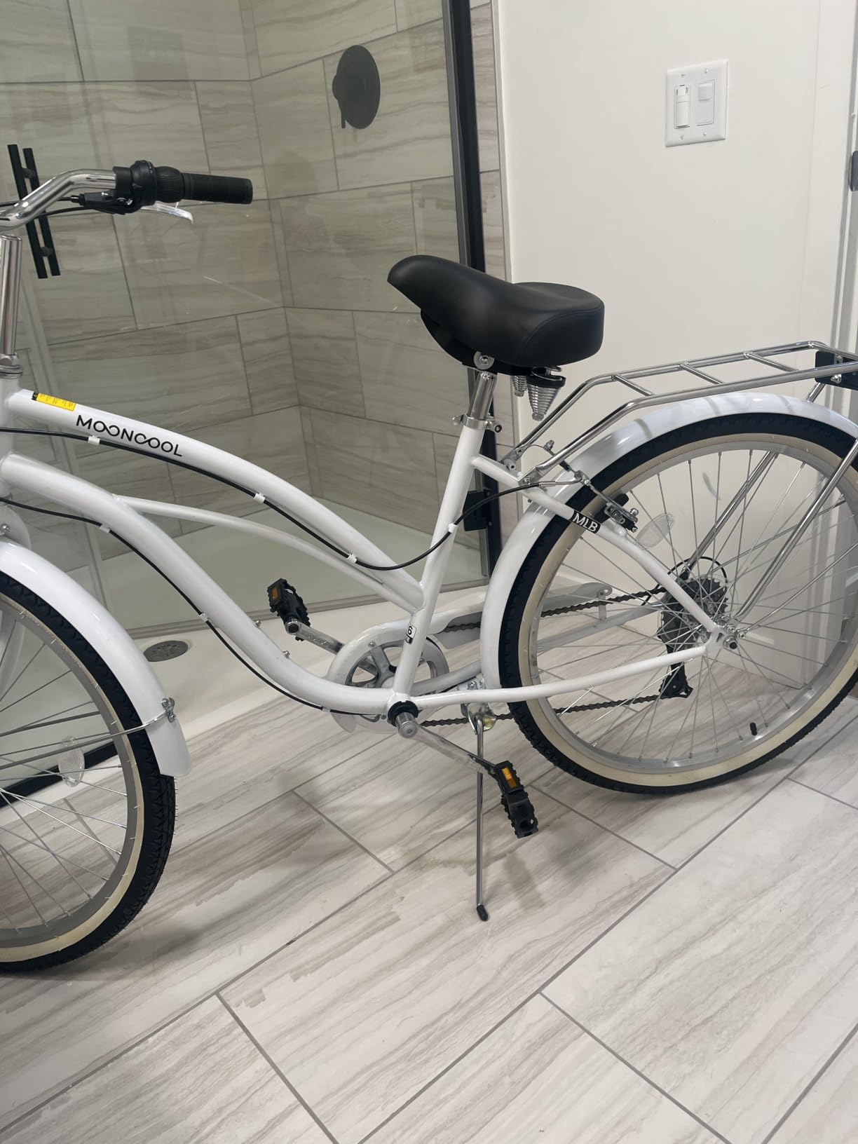 Beach Cruiser Bike for Women and Men, 24/26 Inch 7-Speed Adult Bicycle | Step-Through or High-Bar Frame, Rear Rack, Full Fenders, Kickstand, Adjustable Comfort Seat, 350 lb Capacity, Classic Cruiser customer photo 1