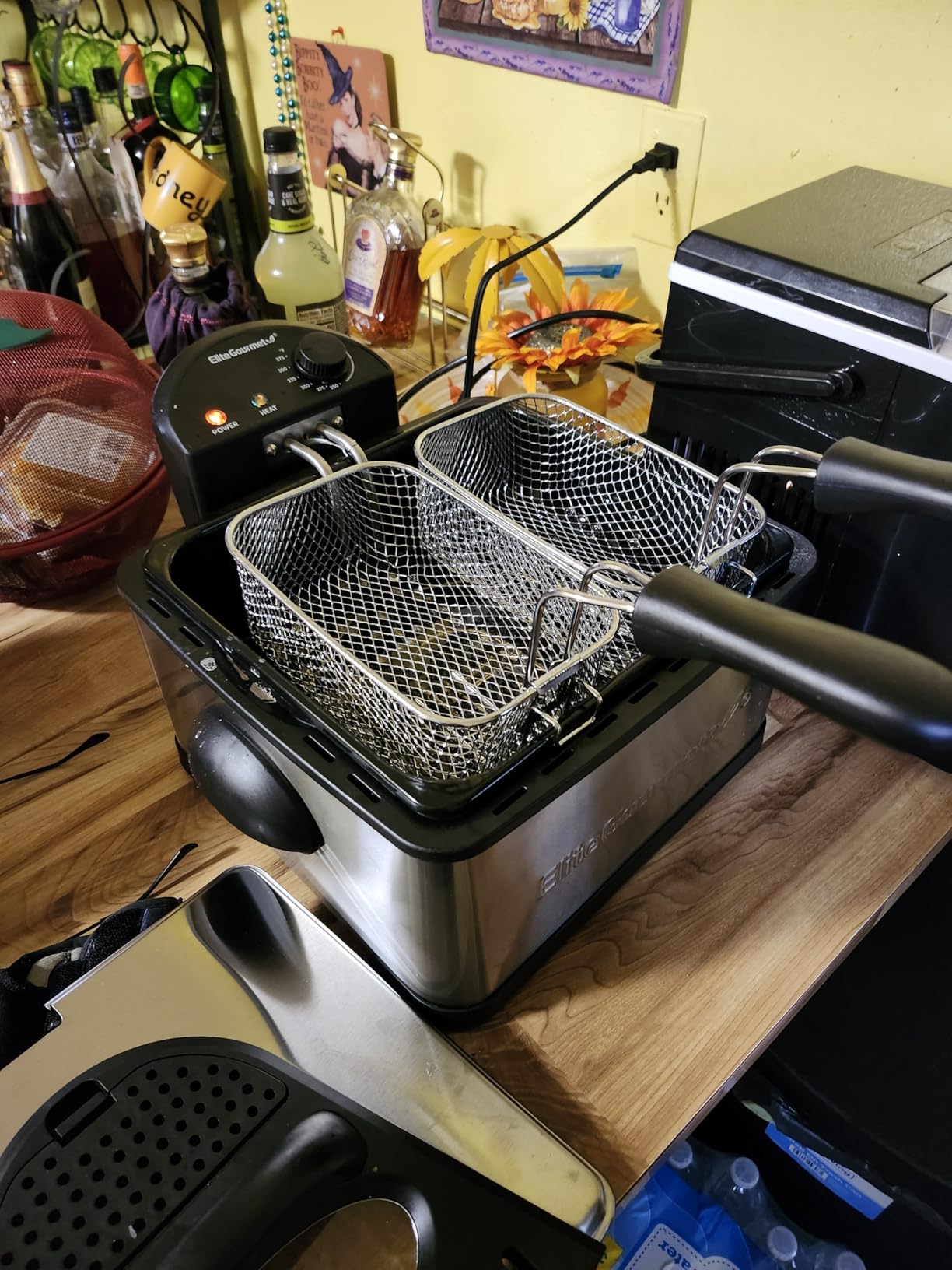 Elite Gourmet Deep Fryer, Dual 2-Qt Split Baskets, 4.5 Qt, Stainless Steel, 1700-Watt customer photo 2