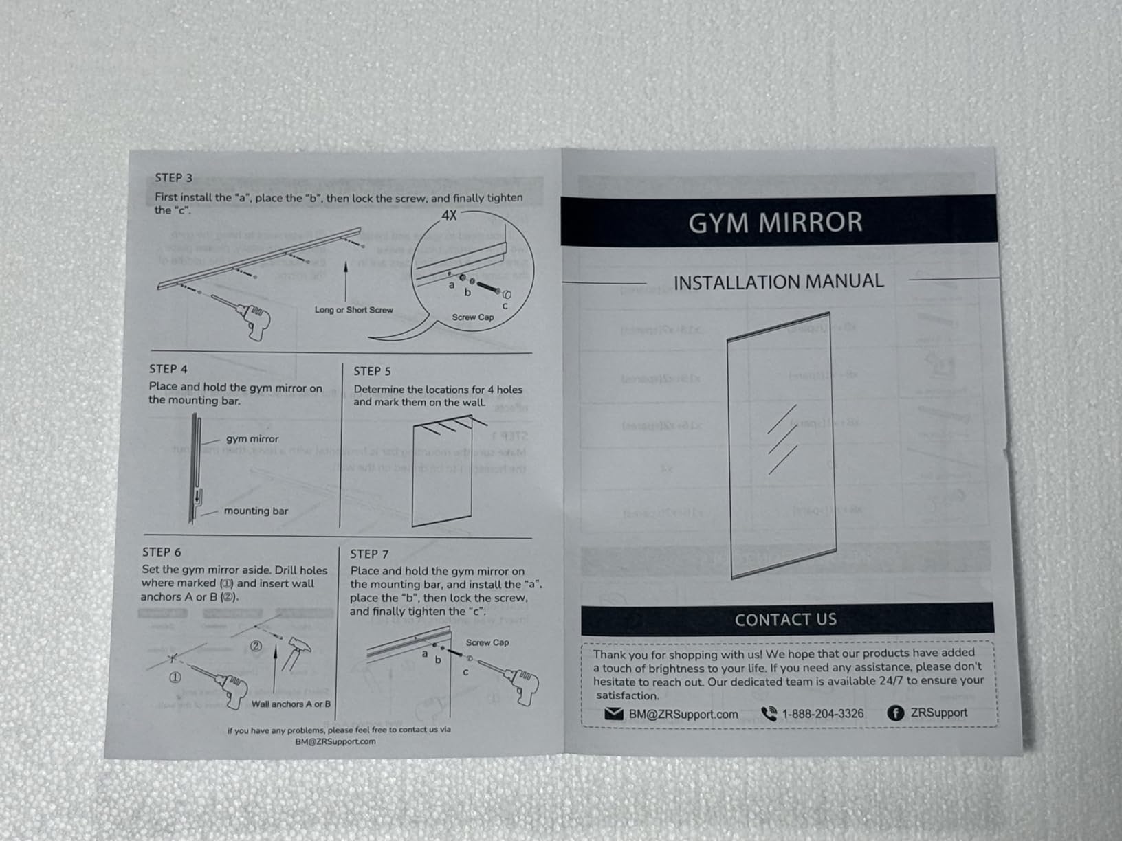 Keonjinn Home Gym Mirror 48