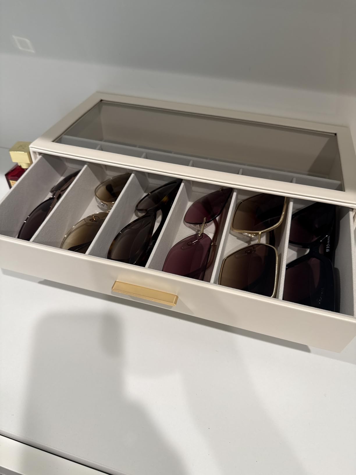 Lolalet Sunglasses Storage Box for Women | Eyewear Eye Glass Sun glass Storage Box with Clear Top Lid Display Holder Case for Eyeglass Watch Jewelry customer photo 2