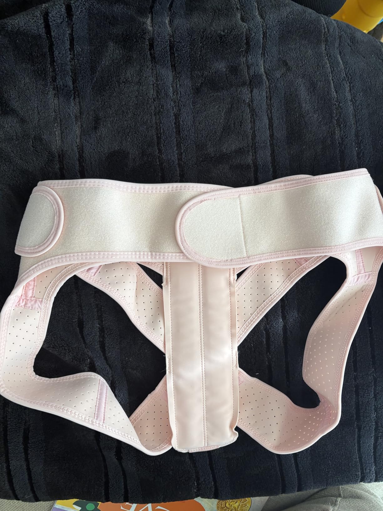 Posture Corrector for Women Back Brace Shoulder Straightener Pink, S/M | Back Posture Corrector Women, Posture Support Belt, Adjustable Fit, Office, Travel, Daily Wear customer photo 1