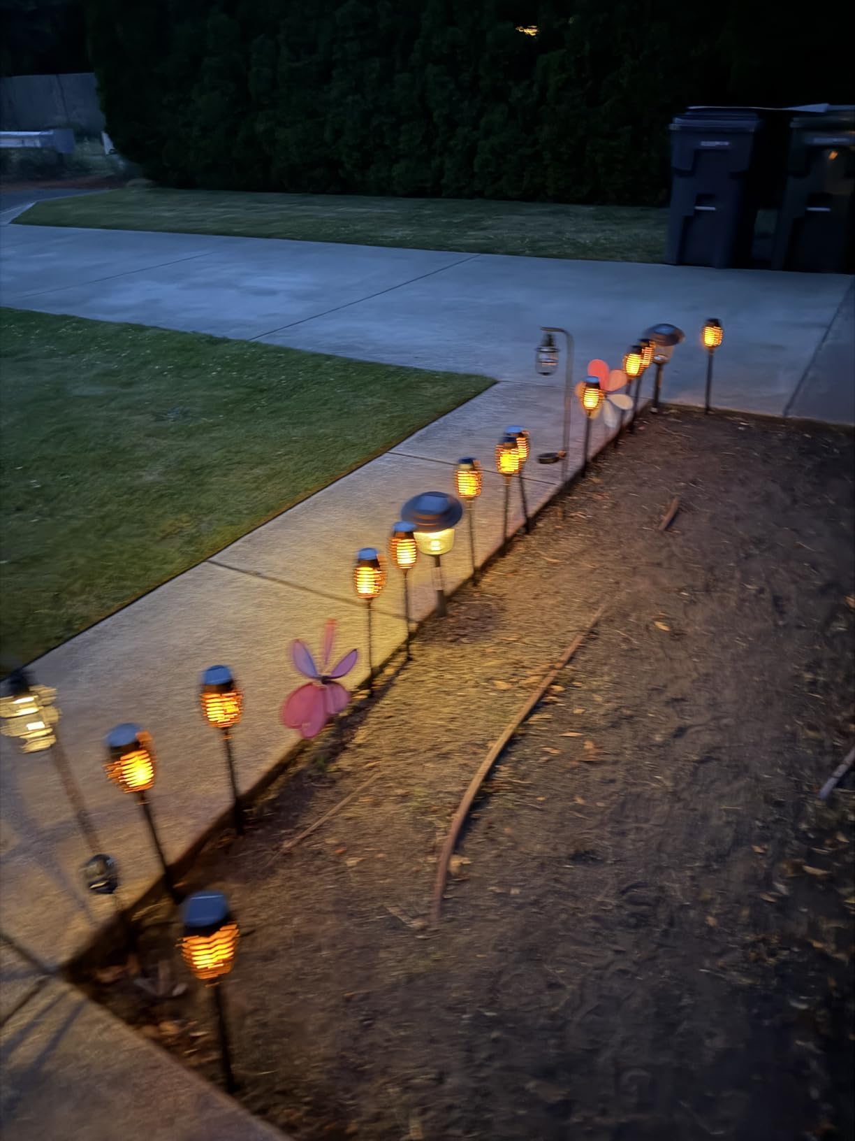 Christmas Decorations Outdoor, Multicolor Flickering Solar Christmas Lights | Flickering Flame Solar Torch Light for Xmas Decor, Solar Powered Christmas lights Waterproof for Yard Pathway customer photo 1