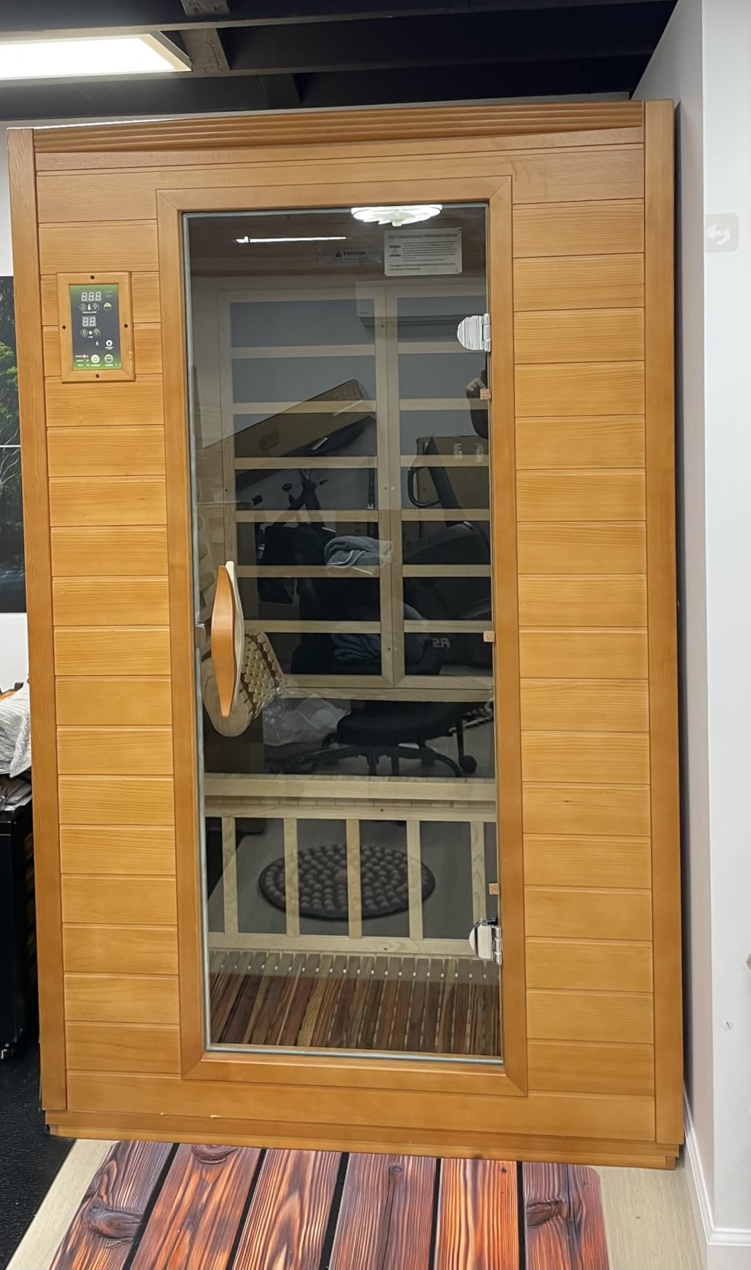 DYNAMIC SAUNAS Elite 1-Person Infrared Sauna with Red Light Therapy | 1-Person Compact Indoor Dry Heat Sauna for Home & Gym, Low EMF FAR, Bluetooth, Pacific Cedar customer photo 2