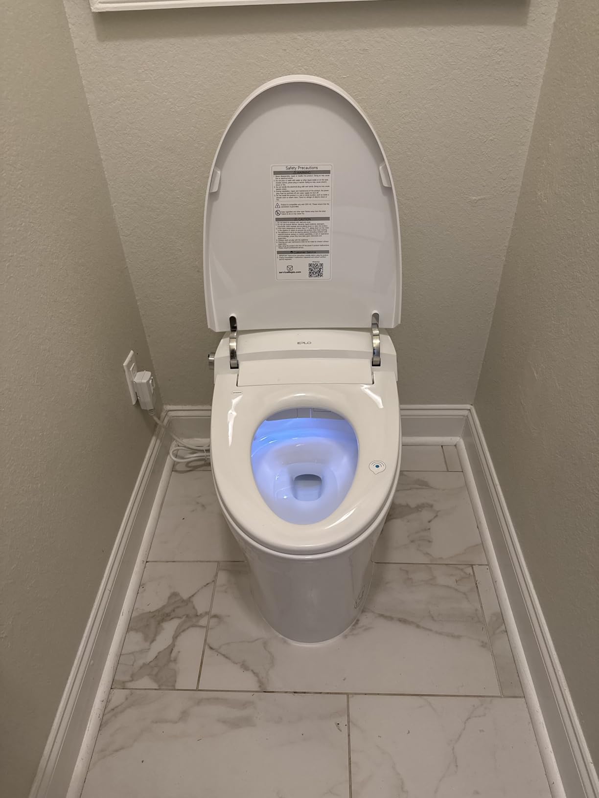 EPLO Smart Toilet Bidet with Tank,Foam Shield,1000g MaP Powerful Flush,Blackout Flush,Dual Auto Flush,Heated Seat,Air Dryer,Modern Elongated Japanese One Piece Bidet for Small Bathrooms E18 customer photo 2
