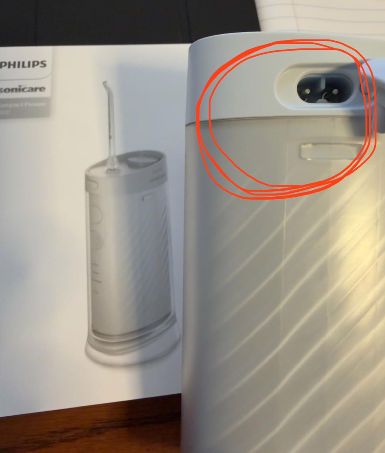 Philips Sonicare Compact Flosser 1000, Portable Water Flosser with 3 Flossing Modes, IPX7 Waterproof Oral Irrigator, Travel Friendly, Blue, Model HX3333/24 customer photo 1