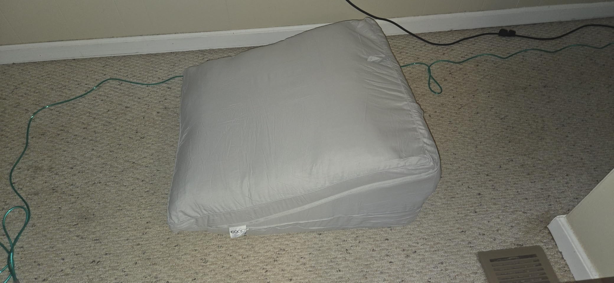 Coop Home Goods Adjustable Wedge Pillow, Ergonomic Memory Foam Pillow for Elevated Leg & Back Support, Pregnancy, Acid Reflux, Sleep Comfort & Recovery, CertiPUR-US & GreenGuard Gold Certified customer photo 2