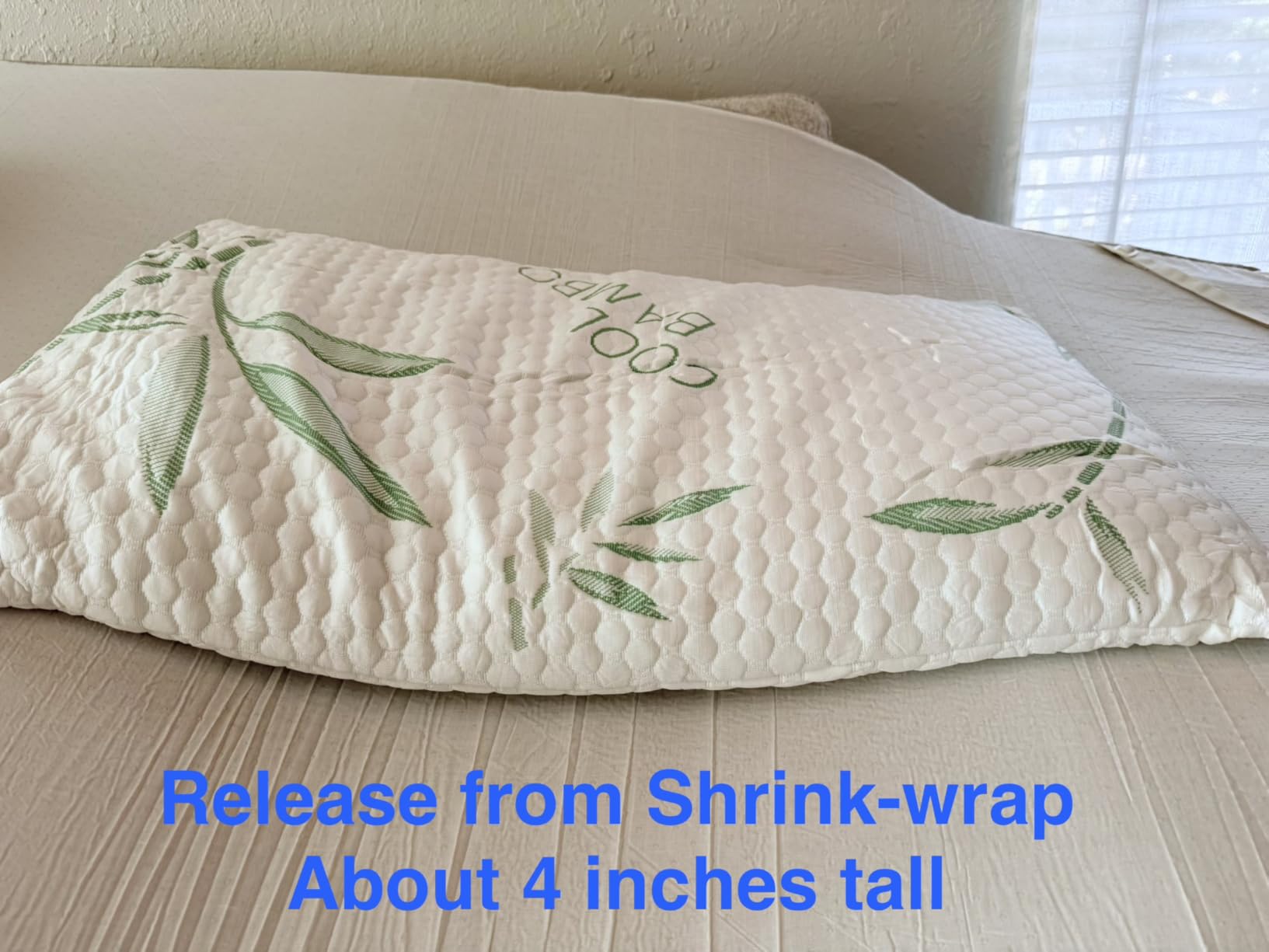 Memory Foam Pillows, Cooling Pillows Queen Size Set of 2 Adjustable Firm Bamboo Bed Pillows for Hot, Side, Back and Stomach Sleepers customer photo 2