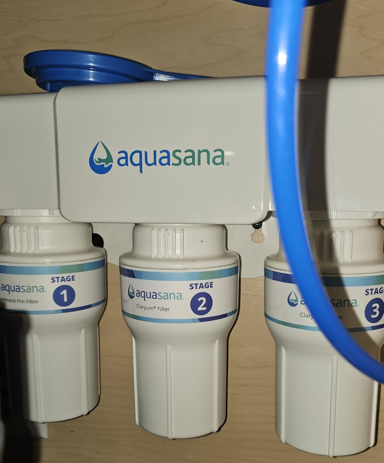 Aquasana Under Sink Water Filter | Claryum 3-Stage Filtration | AQ-6300-BN | Reduces Lead, PFAS, Microplastics, Chlorine Taste & Odor | WQA Certified | Brushed Nickel Faucet | 600 Gal | 1-Year Warranty customer photo 2