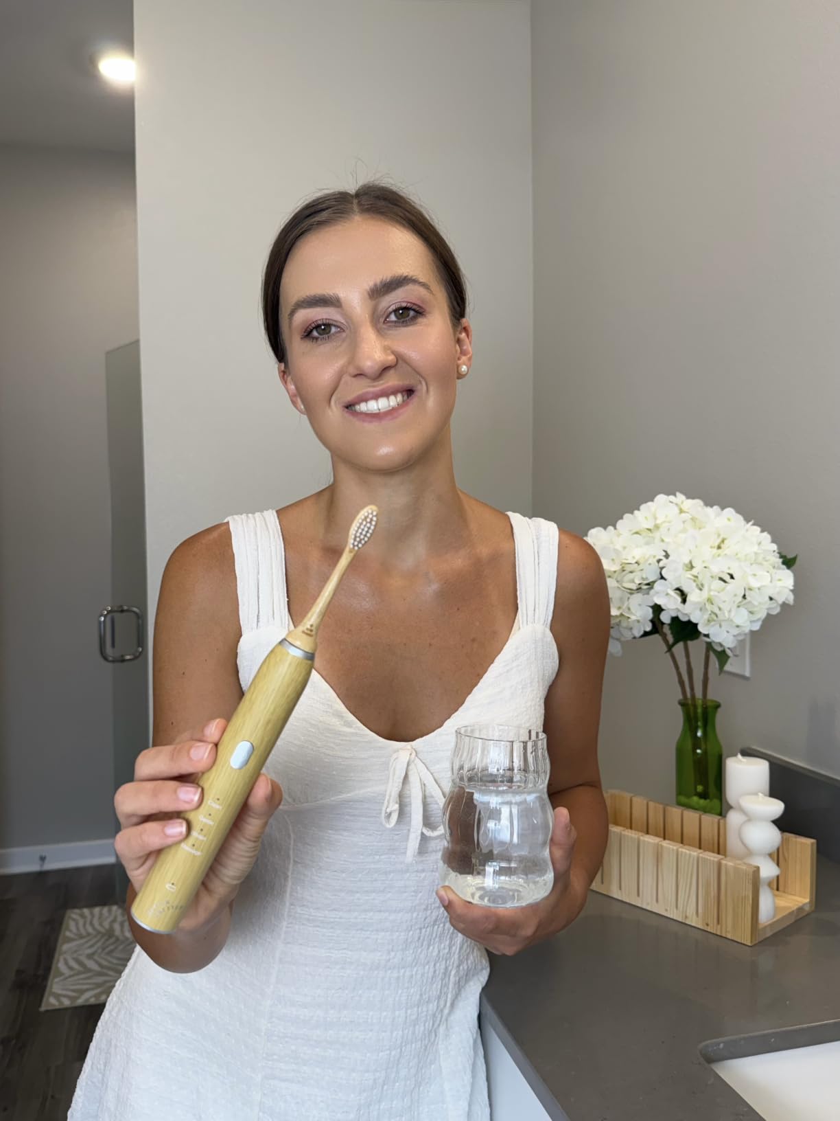Better & Better Bamboo Sonic Electric Toothbrush | 37,000 VPM | Plant-Based Bristles, No Microplastics | 4 Modes, 2-Min Timer | Rechargeable | Soft, Eco-Friendly | Safe for Braces & Sensitive Gums customer photo 2