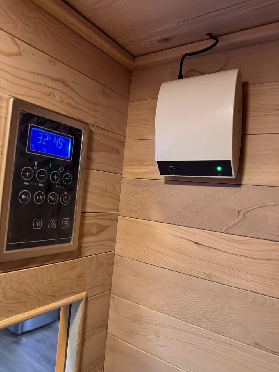 1-2 Person Infrared Sauna, Dry Heat Sauna with Red Light Therapy, Bluetooth, Radio, 7-Color Therapy Light for Home, Indoor, Gym, Wellness Center customer photo 2