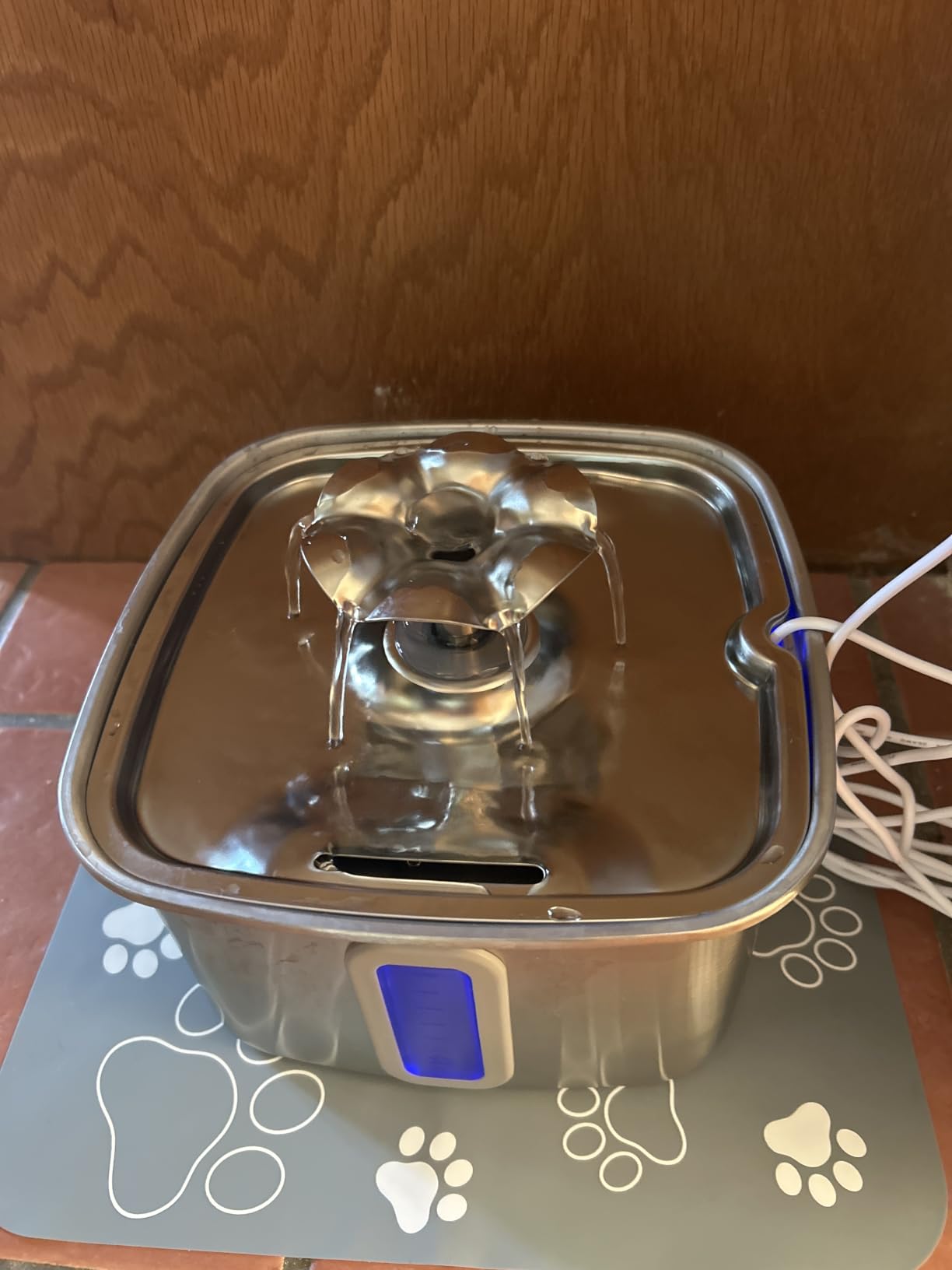 Veken Stainless Steel Cat Water Fountain 108oz 6 Filters customer photo 2