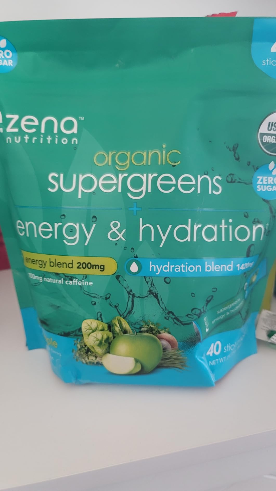 Organic Super Greens Energy & Hydration Powder, 70+ Superfoods, 0 Sugar, 5G Fiber, Spirulina, Chlorella, Prebiotics/Probiotics, Natural Caffeine + Electrolytes, 40 Drink Mix Packets customer photo 2