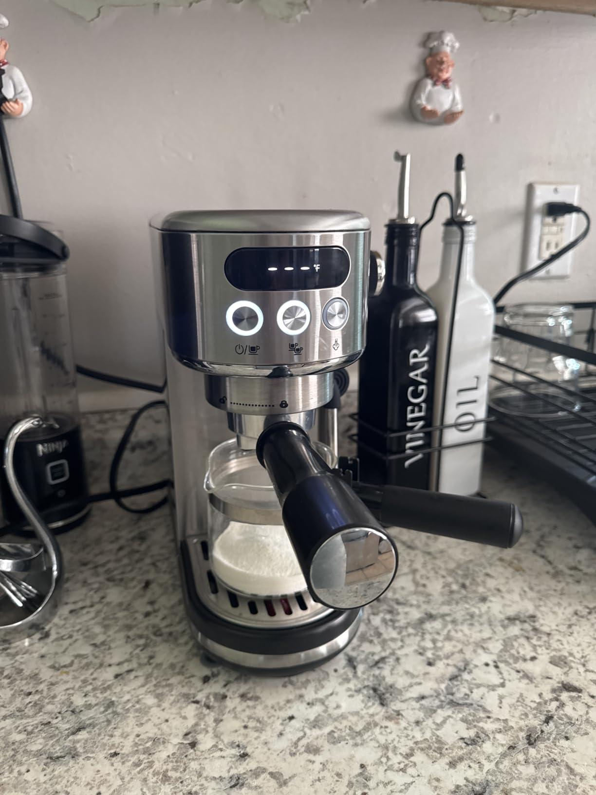 Neretva Espresso Machine 20 Bar Super Compact Espresso Coffee Machine | Professional Stainless Steel Espresso Maker with LED Display and Powerful Steam for Home Baristas to Make Latte, Cappuccino customer photo 2