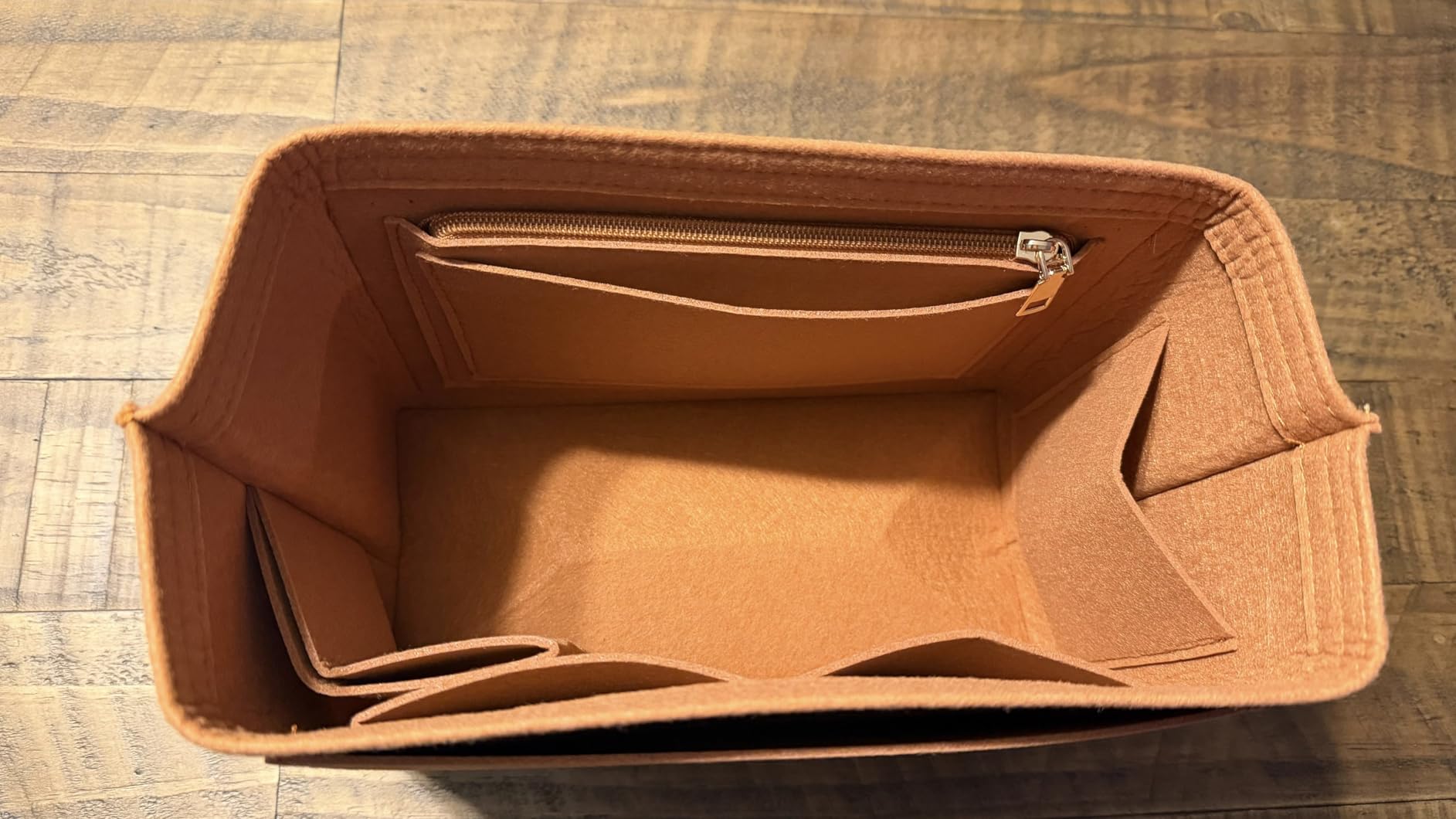 KESOIL Purse Organizer Insert for Longchamp L, 9-Pocket Felt | fits Longchamp Le Pliage L tote, prevents sagging, 9 compartments, cup holder, zipper closure, structured felt customer photo 1