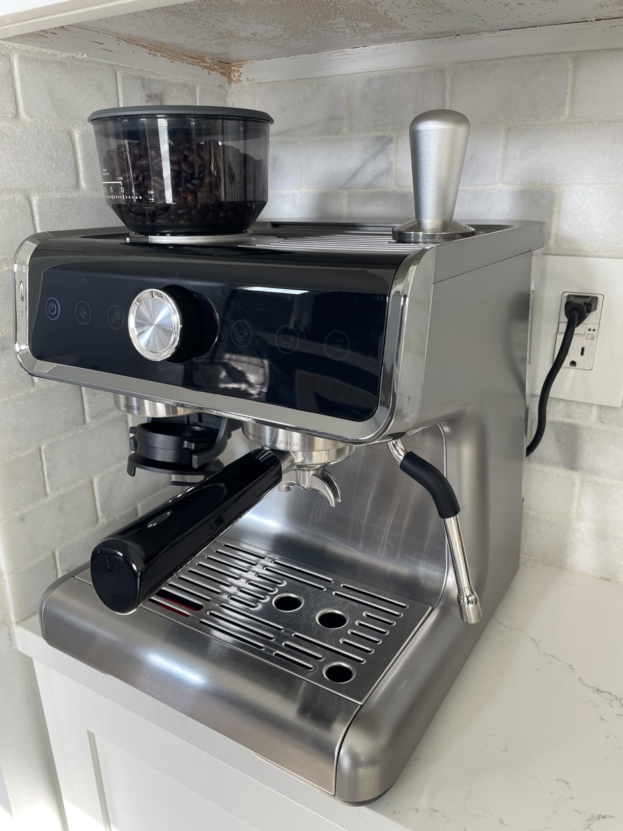 EUHOMY Espresso Machine with Grinder and Milk Frother, 20 Bar Pressure System | 58mm Portafilter, PID Temperature Control, Steam Wand, Removable Water Tank for Cappuccino and Latte customer photo 1