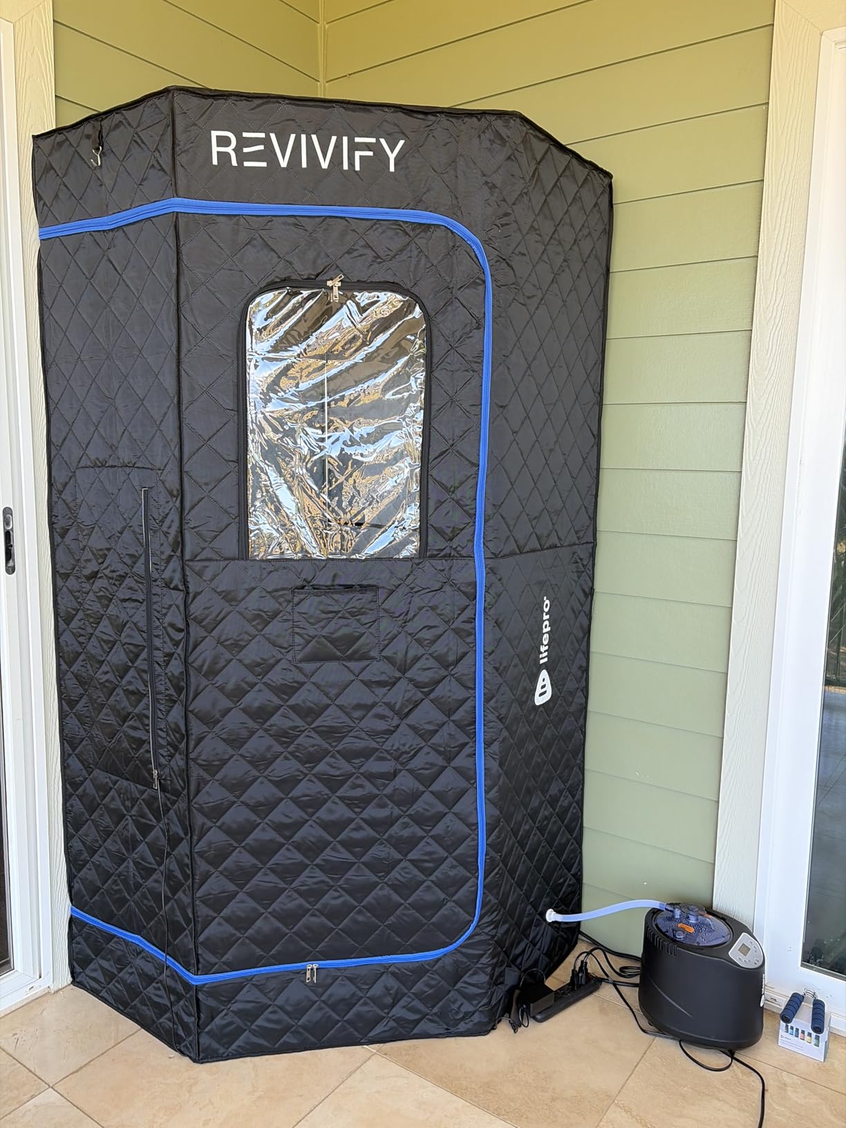 LifePro Revivify Portable Steam Sauna Box for Home | Infrared Sauna Tent with Red Light Therapy, 2.6L Steamer & 6 Essential Oils for Home Spa Relaxation customer photo 1