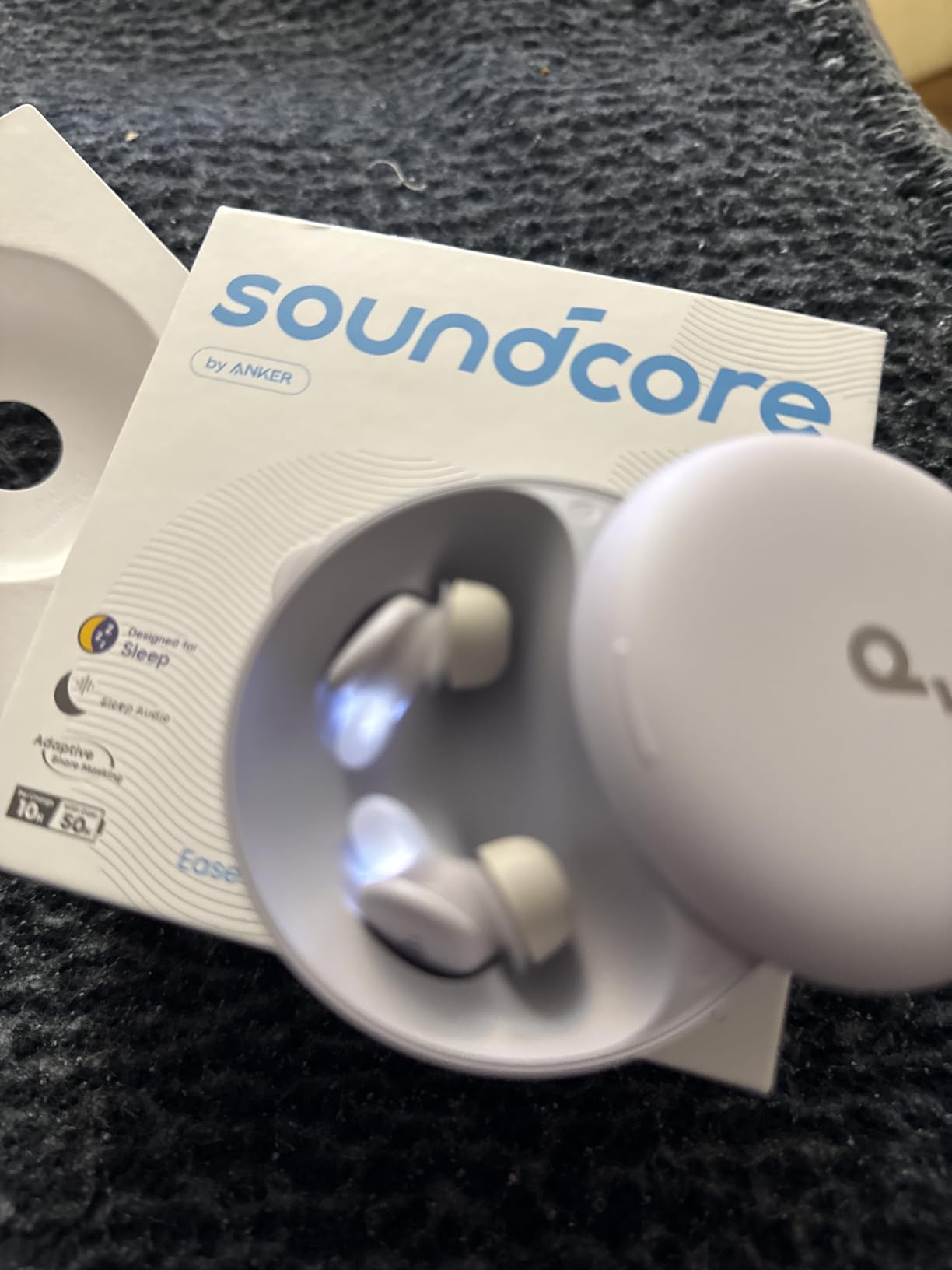 Soundcore Sleep A30 Special by Anker, Sleep Earbuds, ANC, Passive Isolation, Snore Masking Sleep Headphones, Extensive Sleep Audio, Ultra Comfort for Side Sleepers, 8-10H Playtime customer photo 1