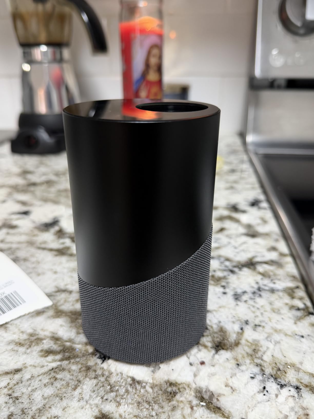 Waterless Essential Oil Diffuser for Home (Aluminum Alloy & Fabric) - Cordless Car Scent Diffuser with 3 Timer & 3 Mist Levels - 2000mAh Battery Operated Scent Air Machine for Room Office Hotel, Black customer photo 2