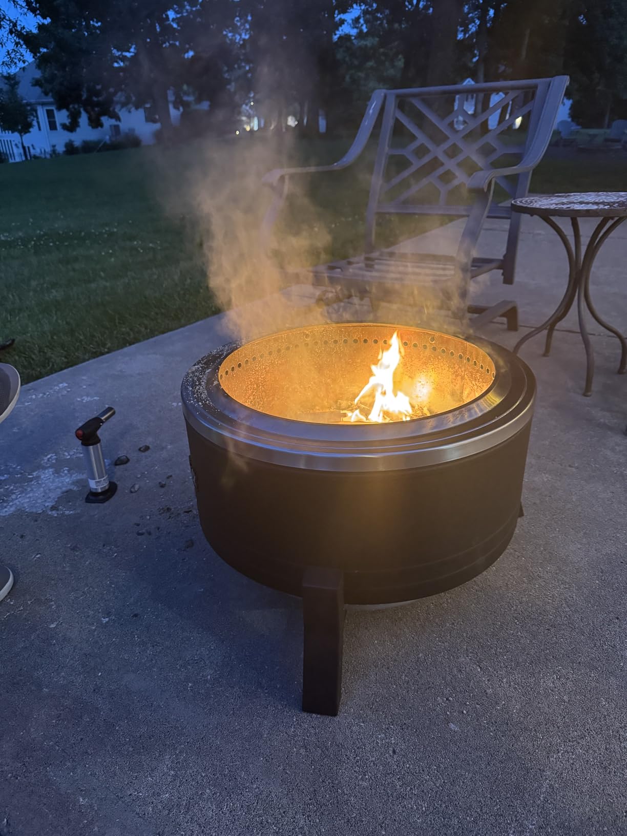 BALI OUTDOORS 27 inch Smokeless Firepit Outdoor | Outdoor Fire Pit Patio with Ash Pan, Portable Fire Pit Wood Burning customer photo 2
