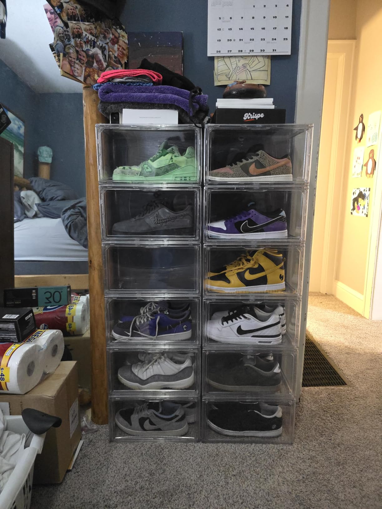 23.6'' Tall Boot & Shoe Boxes, Clear Dustproof Acrylic Display Case | 13.8'' x 12.2'' x 23.6'' tall display case for boots, upright handbags, dolls, figures and display storage, 1 Pack customer photo 2