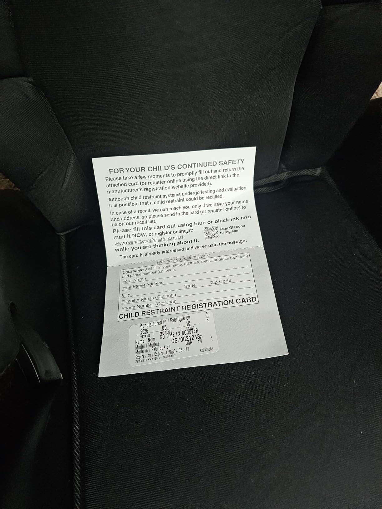 Evenflo GoTime LX Booster Car Seat (Astro Blue), 2 Modes of Use, High Back Booster Converts to No Back Booster, 40-120 lbs customer photo 1