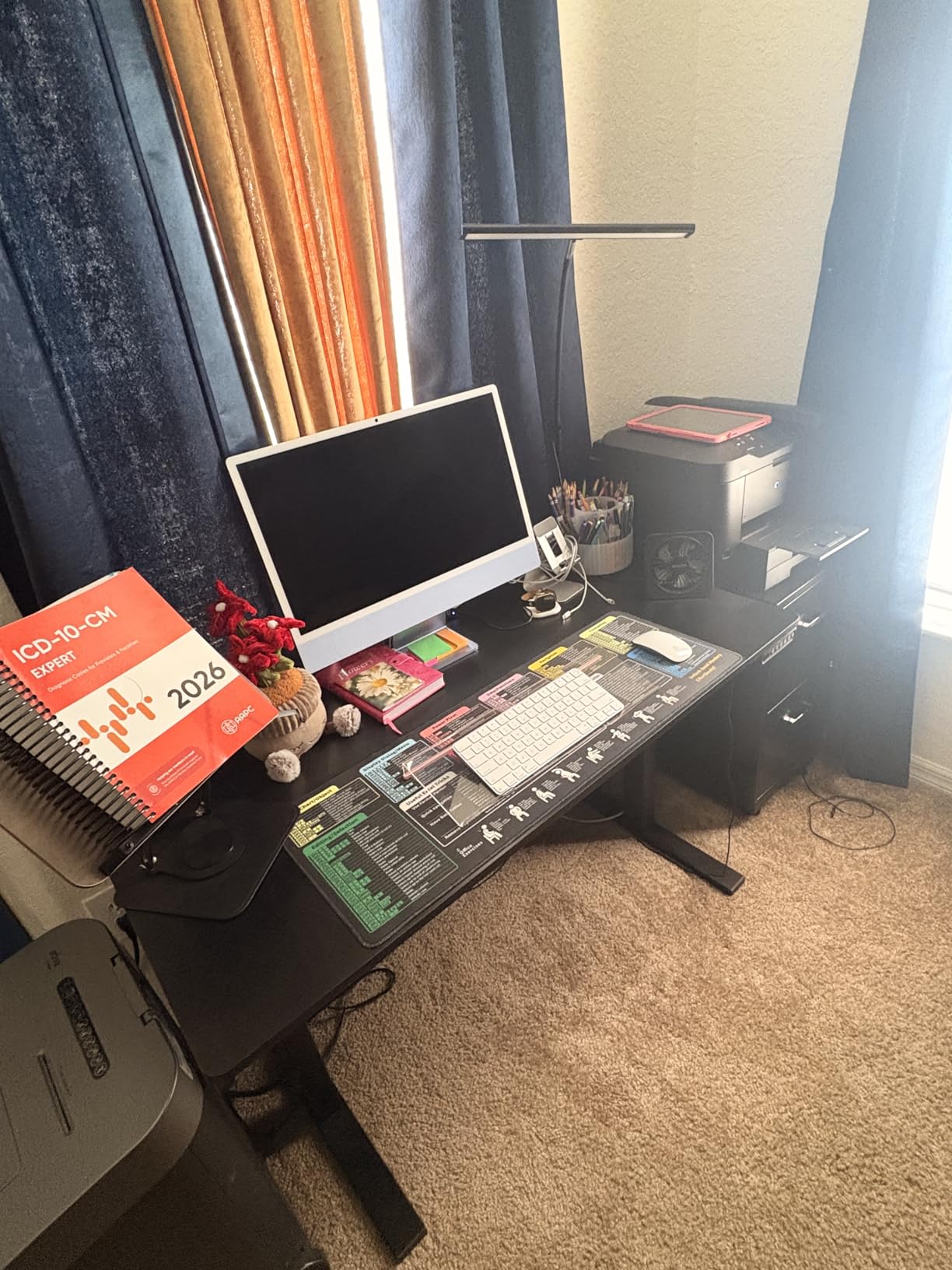 SIAGO 48 x 24 Inch Electric Standing Desk, 0.8 Inch Thick Tabletop | Smooth Height Adjustment, 200lbs Stability, 3 Memory Presets, Cable Management customer photo 2